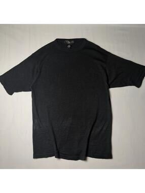Protege Collection 70% Silk Knit Tee Charcoal Gray XL Y2K